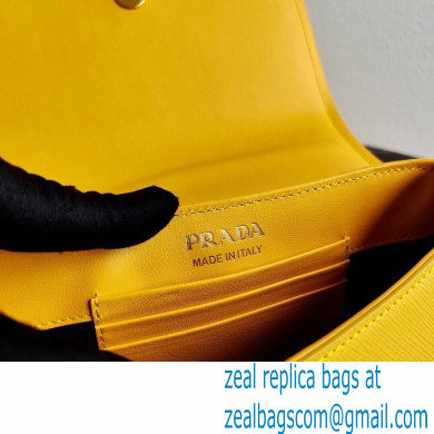 Prada Saffiano Leather Shoulder Bag 1BD275 Yellow 2020