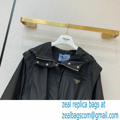 Prada windbreaker with Hoodie Black 2020 - Click Image to Close