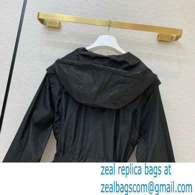 Prada windbreaker with Hoodie Black 2020 - Click Image to Close