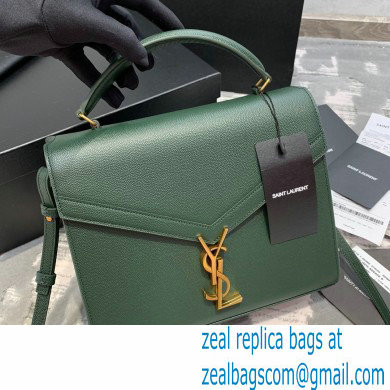 Saint Laurent Cassandra Top Handle Medium Bag in Grained Leather 578000 green 2020