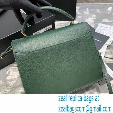 Saint Laurent Cassandra Top Handle Medium Bag in Grained Leather 578000 green 2020