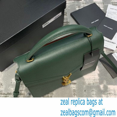 Saint Laurent Cassandra Top Handle Medium Bag in Grained Leather 578000 green 2020 - Click Image to Close