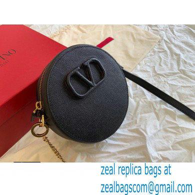 Valentino Round VSLING Leather Bag Black 2020