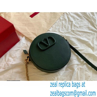 Valentino Round VSLING Leather Bag Green 2020