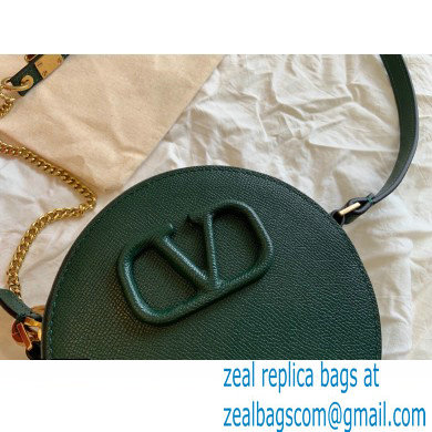 Valentino Round VSLING Leather Bag Green 2020