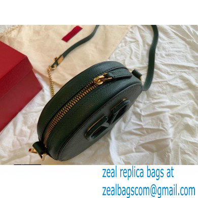 Valentino Round VSLING Leather Bag Green 2020