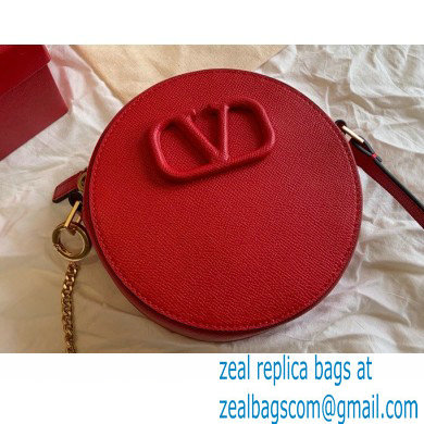 Valentino Round VSLING Leather Bag Red 2020 - Click Image to Close