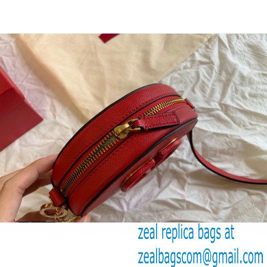 Valentino Round VSLING Leather Bag Red 2020 - Click Image to Close