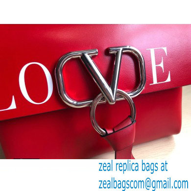 Valentino Small Love VRing Shoulder Bag Red 2020