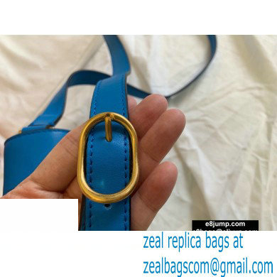 Valentino Supervee Calfskin Crossbody Small Bag Neon Blue/Gold 2020 - Click Image to Close