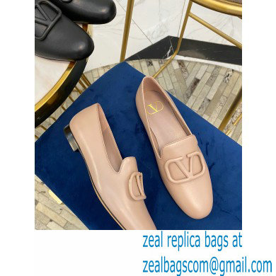 Valentino Vlogo Loafers Calfskin Nude 2020