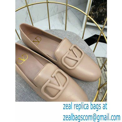 Valentino Vlogo Loafers Calfskin Nude 2020