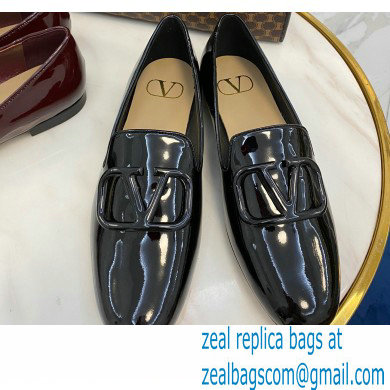 Valentino Vlogo Loafers Patent Black 2020 - Click Image to Close