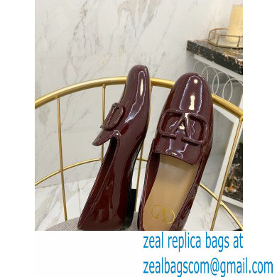 Valentino Vlogo Loafers Patent Burgundy 2020 - Click Image to Close