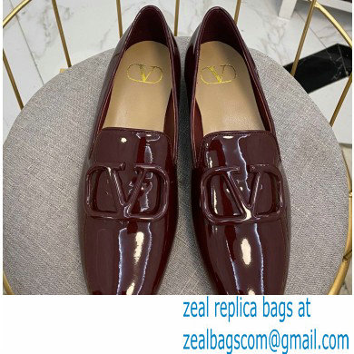 Valentino Vlogo Loafers Patent Burgundy 2020 - Click Image to Close