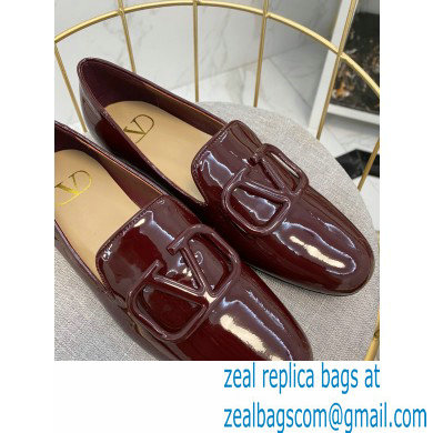 Valentino Vlogo Loafers Patent Burgundy 2020 - Click Image to Close