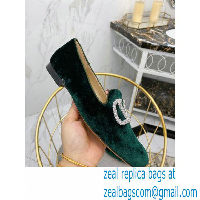 Valentino Vlogo Loafers Velvet Green 2020