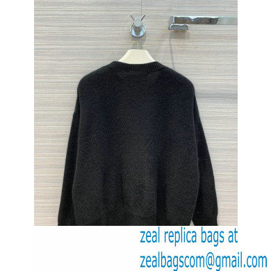 dior Black Cashmere Blend with Green and Blue Diamond Pattern sweater 2020 - Click Image to Close