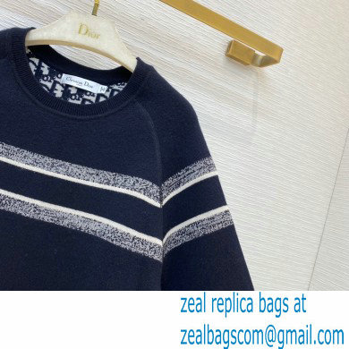 dior Blue Dior Oblique Cashmere Reversible Sweater 2020 - Click Image to Close