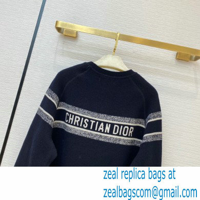 dior Blue Dior Oblique Cashmere Reversible Sweater 2020 - Click Image to Close