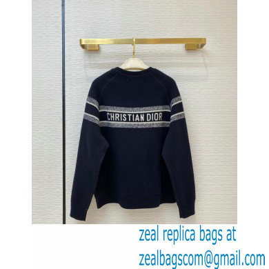 dior Blue Dior Oblique Cashmere Reversible Sweater 2020 - Click Image to Close