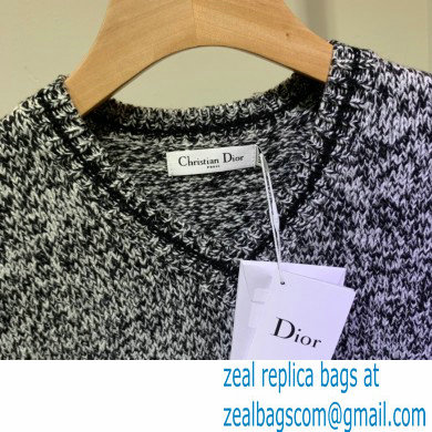 dior Blue and Gray Cashmere and Wool V-Neck Sleeveless Sweater 2020 - Click Image to Close