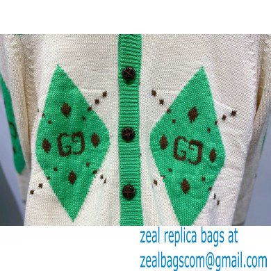 gucci white/green cashmere sweater 2020