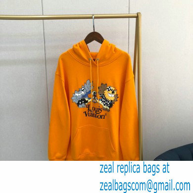 louis vuitton lions and birds sweatshirt orange 2020