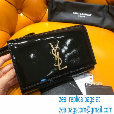 saint laurent Kate belt bag in patent leather 534395 black/gold