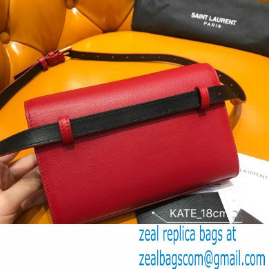 saint laurent Kate belt bag in smooth leather 534395 red/gold - Click Image to Close