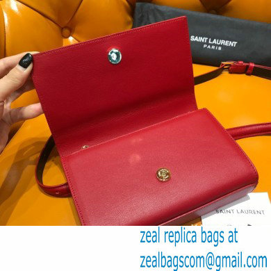 saint laurent Kate belt bag in smooth leather 534395 red/gold