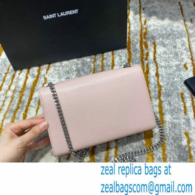 saint laurent Kate chain and tassel bag in caviar leather 474366 pink/silver - Click Image to Close