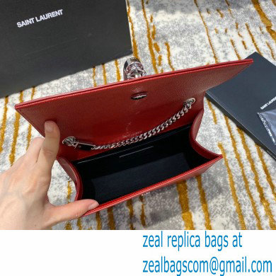 saint laurent Kate chain and tassel bag in caviar leather 474366 red/silver - Click Image to Close