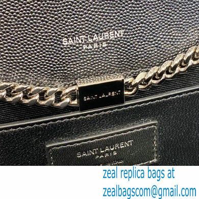 saint laurent Kate chain wallet with tassel in caviar leather 354119 BLACK/SILVER