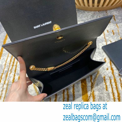 saint laurent Kate chain wallet with tassel in smooth calfskin 354119 BLACK/gold