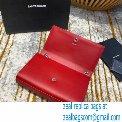 saint laurent Kate chain wallet with tassel in smooth calfskin 354119 red/SILVER - Click Image to Close