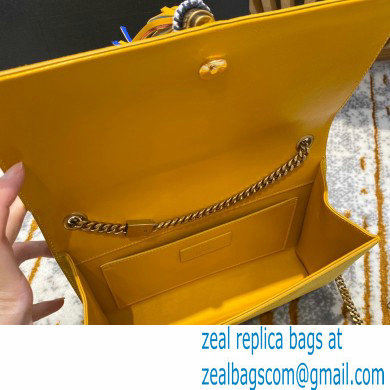 saint laurent Kate chain wallet with tassel in suede leather 501518 yellow - Click Image to Close