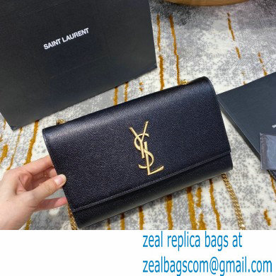 saint laurent Kate medium bag in caviar leather 354021 black/gold