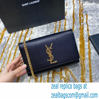 saint laurent Kate small bag in caviar leather 469390 black/gold