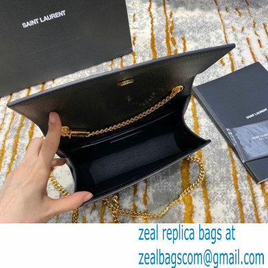 saint laurent Kate small bag in caviar leather 469390 black/gold