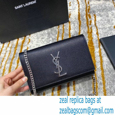 saint laurent Kate small bag in caviar leather 469390 black/silver