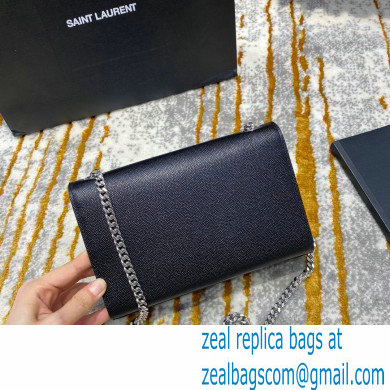 saint laurent Kate small bag in caviar leather 469390 black/silver