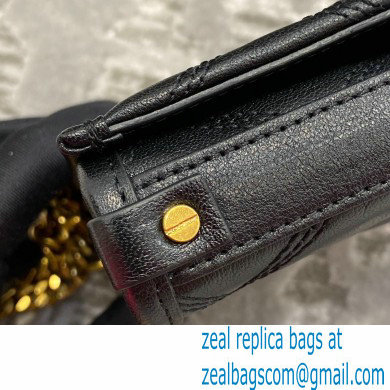 saint laurent becky chain wallet in lambskin 585031 black
