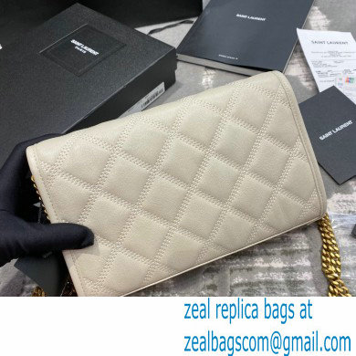 saint laurent becky chain wallet in lambskin 585031 white