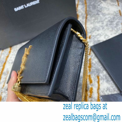 saint laurent small Kate chain wallet with tassel in caviar leather 452159 black/gold - Click Image to Close