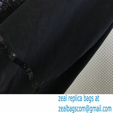 valentino sequins hooded sweatshirt black 2020