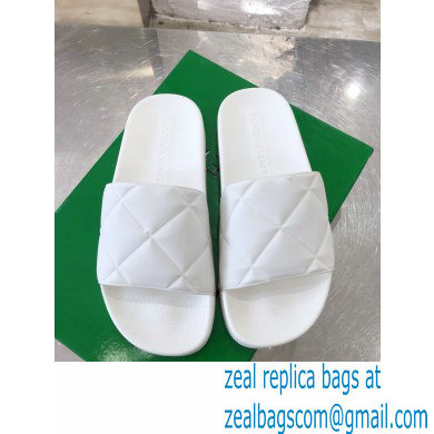 Bottega Veneta BV SLIDER Rubber Slides Sandals White 2020
