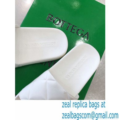 Bottega Veneta BV SLIDER Rubber Slides Sandals White 2020 - Click Image to Close