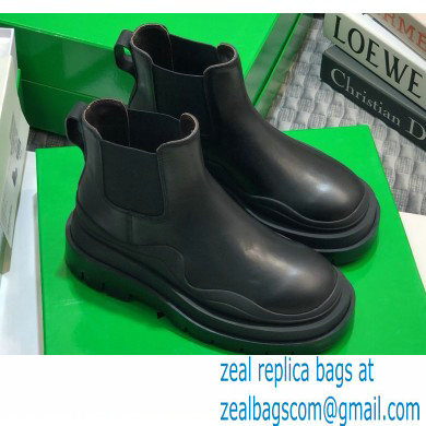 Bottega Veneta BV Tire Ankle Chelsea Boots All Black 2020