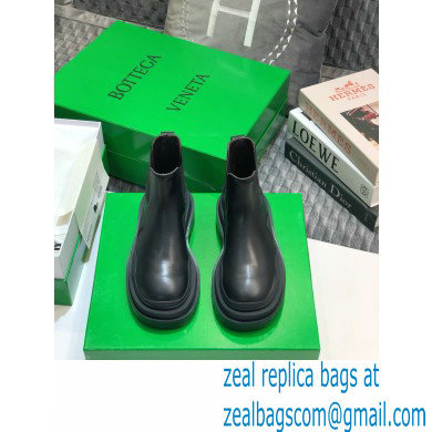 Bottega Veneta BV Tire Ankle Chelsea Boots All Black 2020